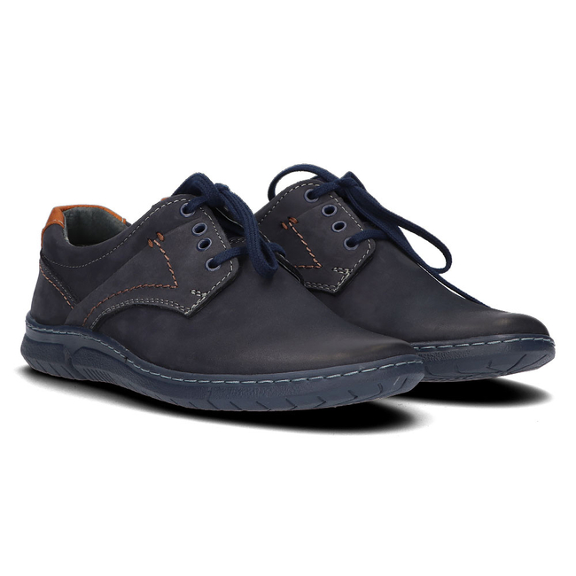 Leather shoes Filippo 858 navy blue