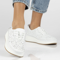 Leather shoes Filippo DP4606/23 WH white