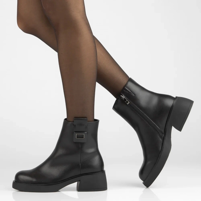 Leather ankle boots Filippo DBT6551/24 BK black