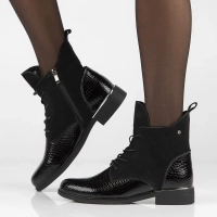 Leather ankle boots Filippo DBT4749/25 BK CR black