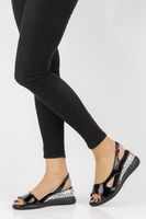 Wedge sandals Filippo DS2315/21 BK black