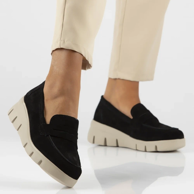 Leather shoes Filippo DP6248/24 BK BE black