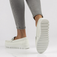 Leather loafers Filippo DP3334/22 WH white