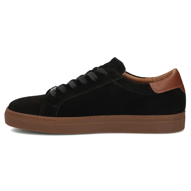Skórzane sneakersy Filippo MP8273/26 BK czarne