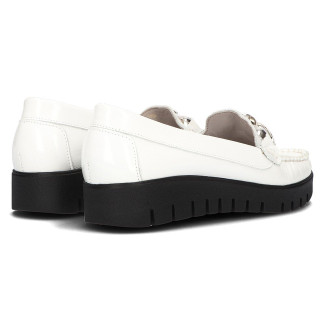 leather loafers Filippo 10133 white lacquered