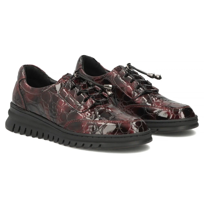 Leather shoes Filippo DP8102/26 BG CR burgundy