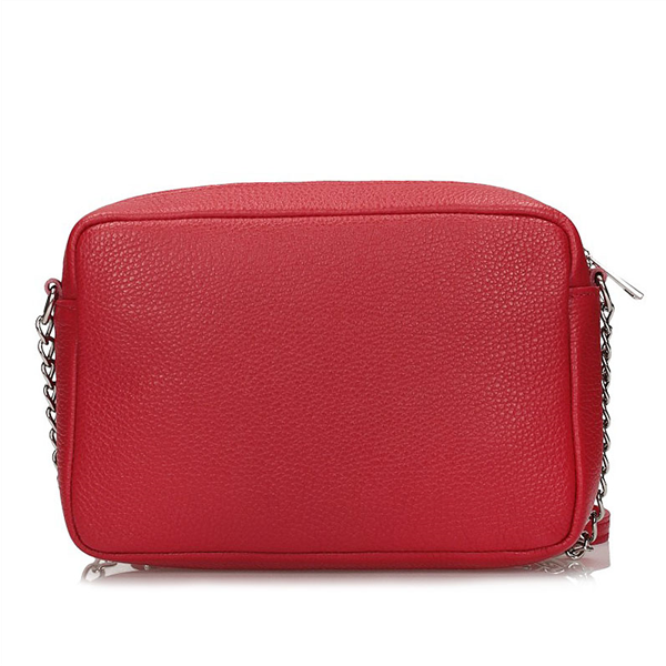 Handbag Toscanio Leather Messenger Bag B6 red