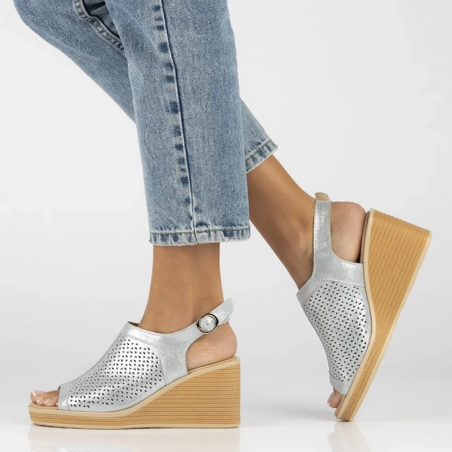 Leather sandals Filippo DS6053/24 SI silver