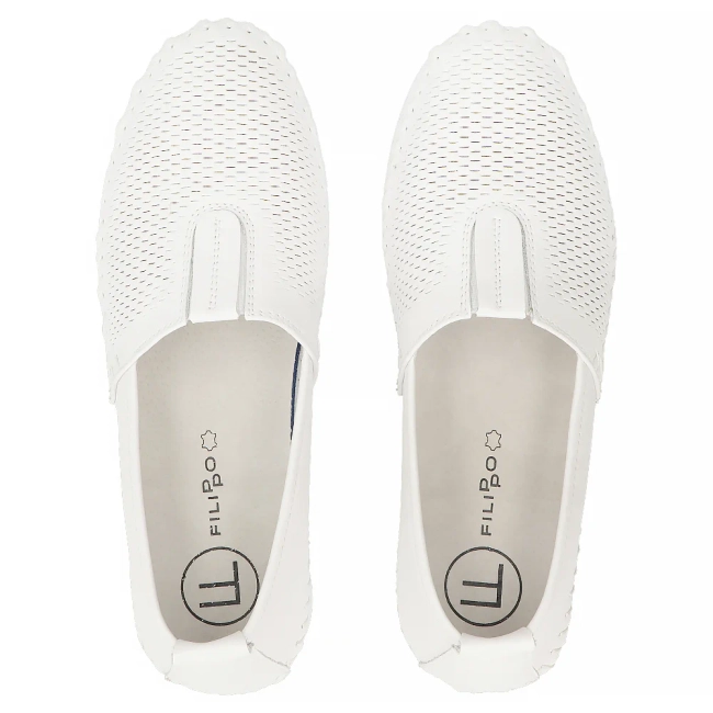 Leather shoes Filippo DP7667/26 WH white