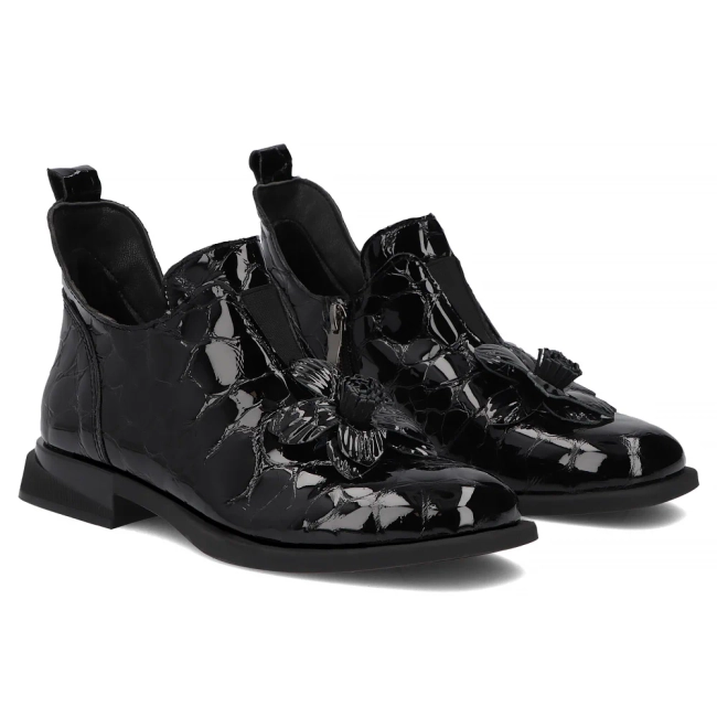 Skórzane botki Filippo DBT7994/26 BK czarne