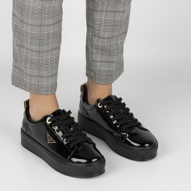 Skórzane półbuty na platformie Filippo DP3533/23 BK L czarne