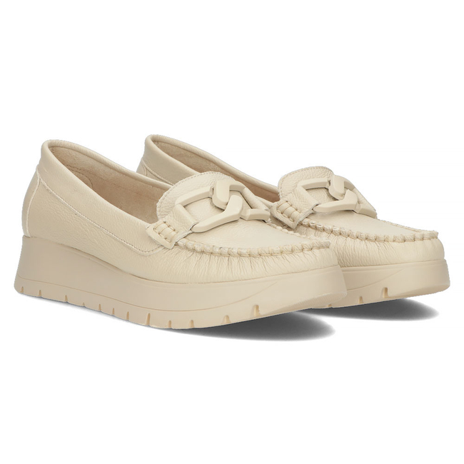 Leather loafers Filippo 10141 beige