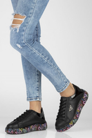 Leather sneakers Filippo DP4480/23 BK MLT black