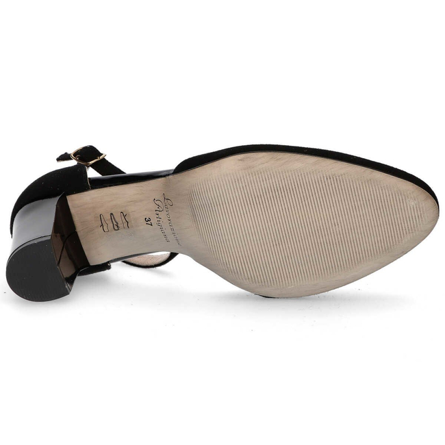 Czółenka Filippo F314 Czarny Zamsz