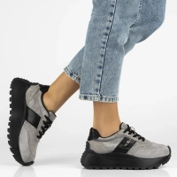 Skórzane sneakersy Filippo DP6785/25 GR szare