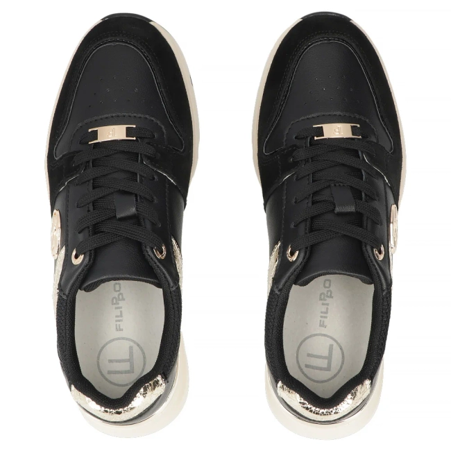 Skórzane sneakersy Filippo DP7769/26 BK czarne