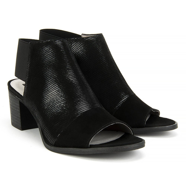 Sandals Nessi 80706 Black Lizaro + Black