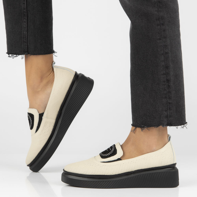 Leather shoes Filippo DP4572/23 BE beige