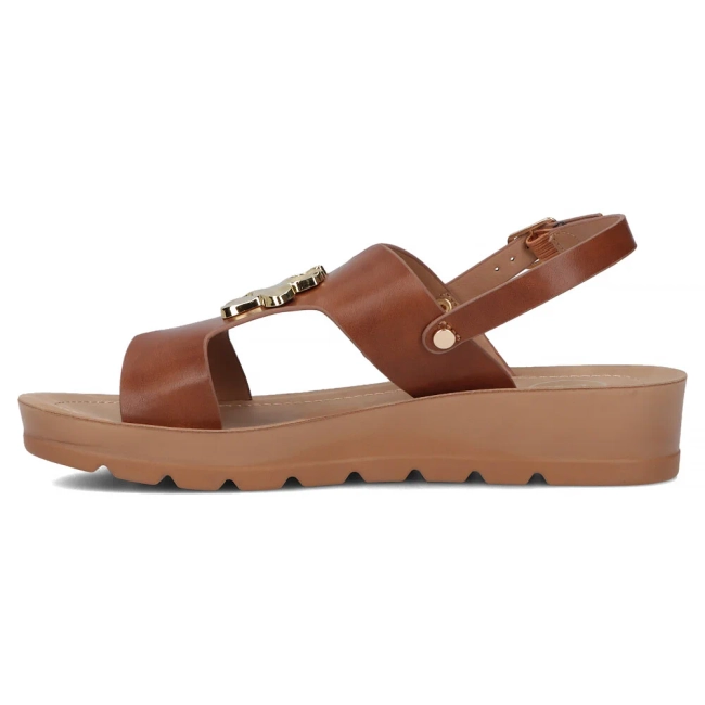 Sandały na platformie Filippo DS6893/25 BR brązowe