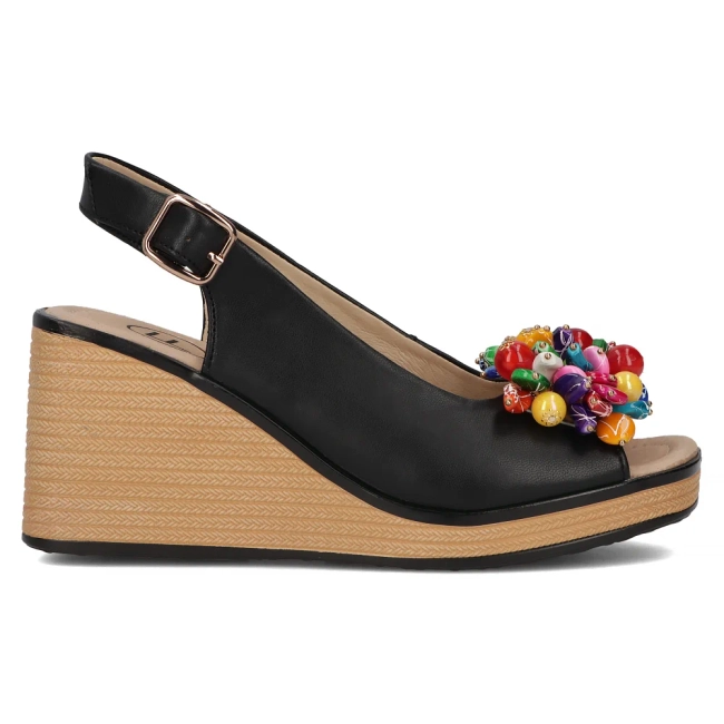 Leather sandals Filippo DS6021/24 BK black