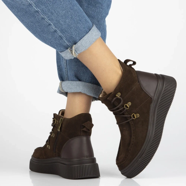 Leather ankle boots Filippo DBT7299/25 BR brown