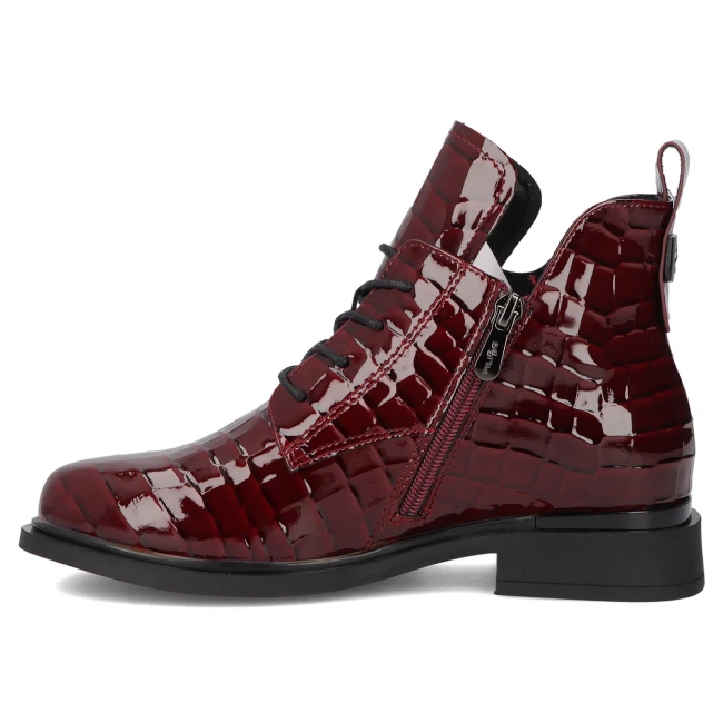 Leather ankle boots Filippo DBT7239/26 BG burgundy