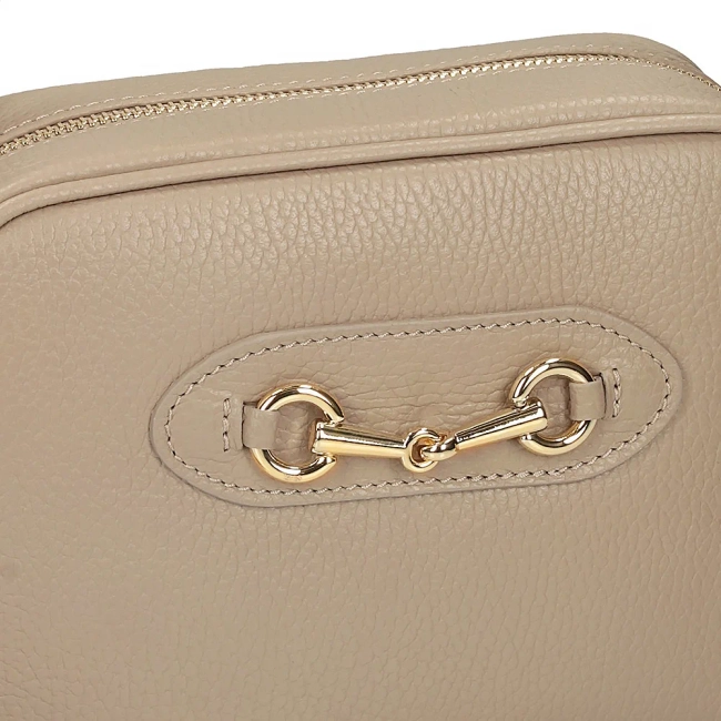 Handbag Toscanio Leather Messenger Bag F77 beige