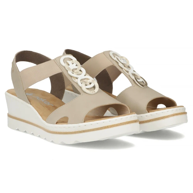 Sandals Rieker 67498-62 beige