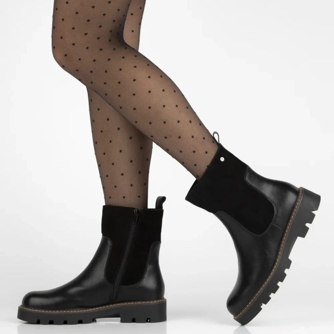 Leather ankle boots Filippo DBT7260/25 BK black