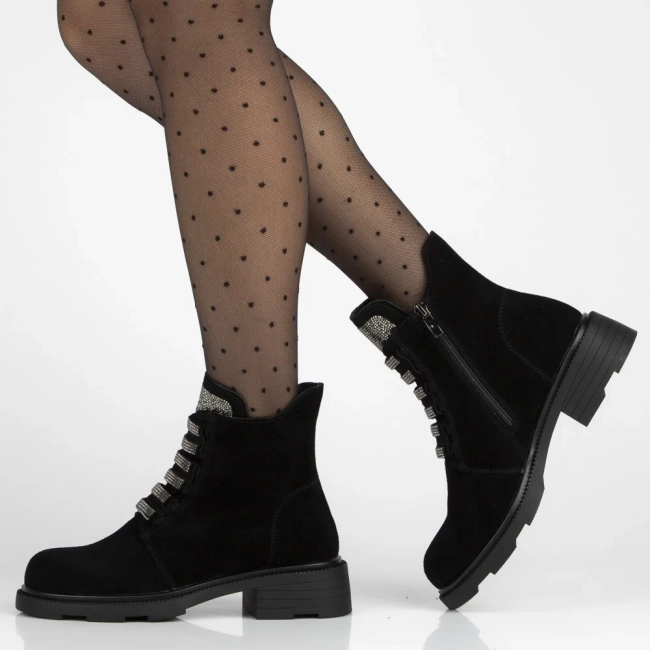 Leather ankle boots Filippo DBT7297/25 BK black