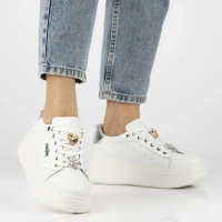 Leather sneakers Filippo DP6790/25 WH white