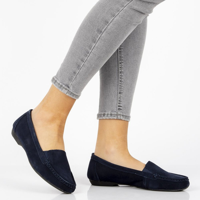 Leather loafers Filippo DP644/20 NV navy blue