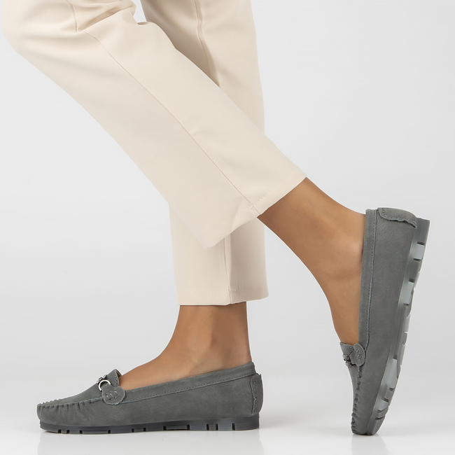 Leather loafers Filippo DP1202/23 GR gray