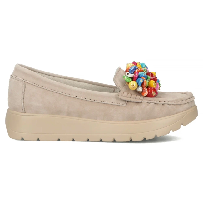 Leather loafers Filippo DP6828/25 BE beige