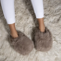 Fur slippers Filippo DK7475/25 TP taupe