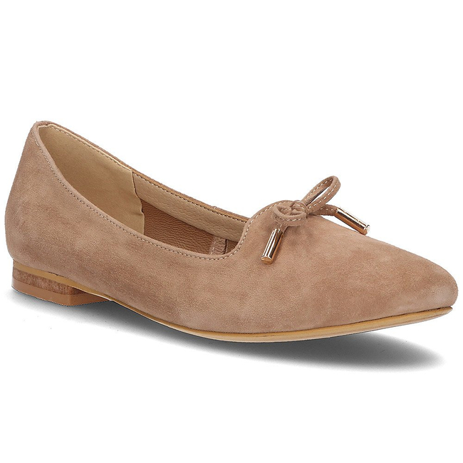 Skórzane lordsy Alexo Giorgio 8891 beżowe