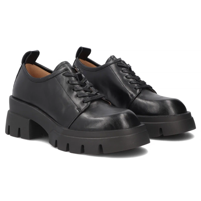 Leather shoes Filippo DP8156/26 BK black