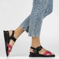Leather sandals Filippo DS6874/25 FH black and pink