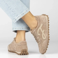 Skórzane sneakersy Filippo DP7961/26 BE beżowe