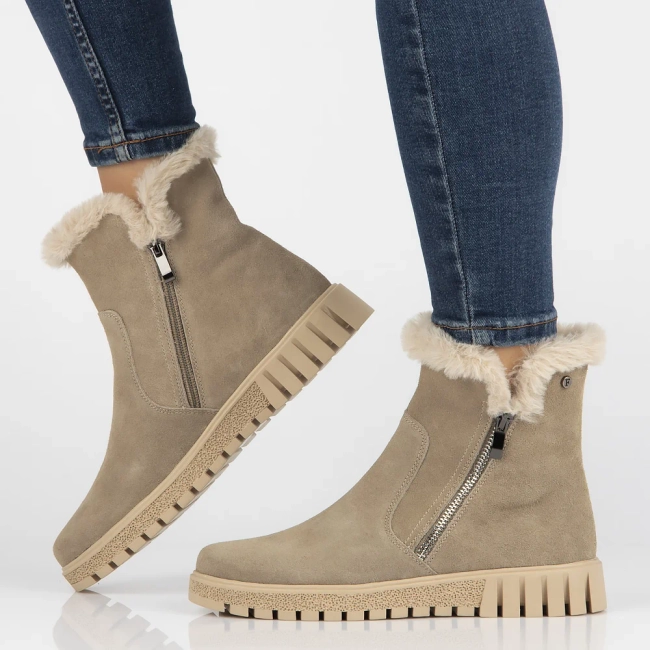 Leather ankle boots DBT6362/24 BE beige