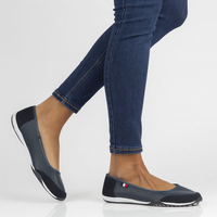 Skórzane półbuty Filippo DP142/22 NV granatowe