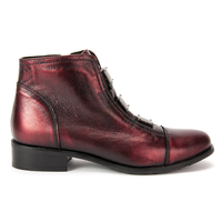 Botki EKSBUT 65-3558-F95-1G bordo/czarny
