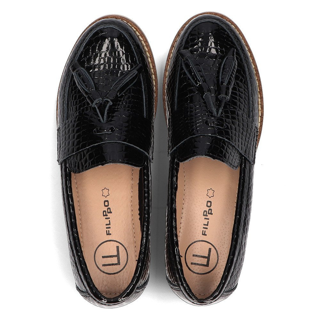 Leather loafers Filippo DP2161/21 BK black