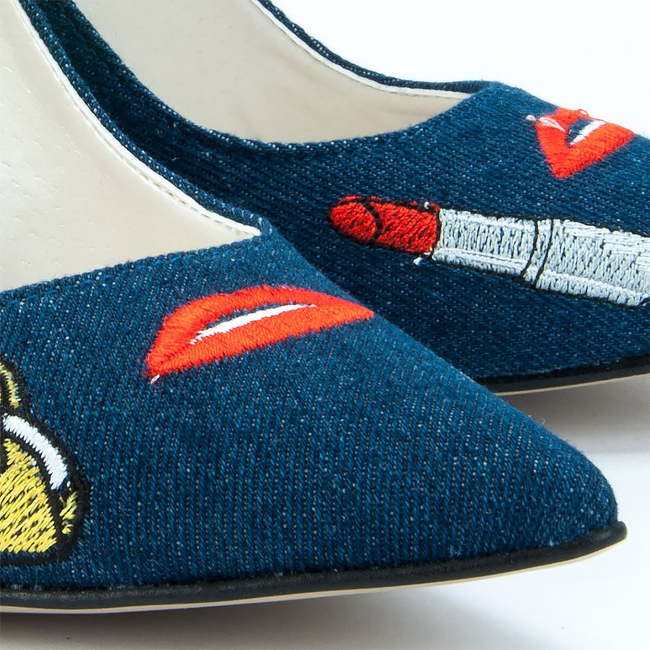 Pumps FILIPPO 2160 Jeans Embroidery