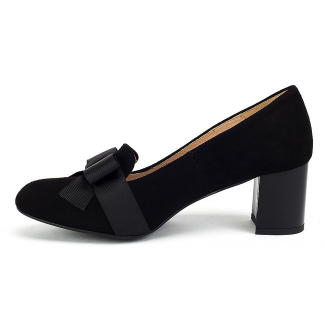 Mokasyny Filippo 3128 Czarny Zamsz