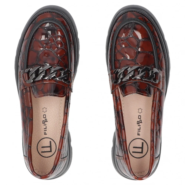 Leather shoes Filippo DP8004/26 BR brown