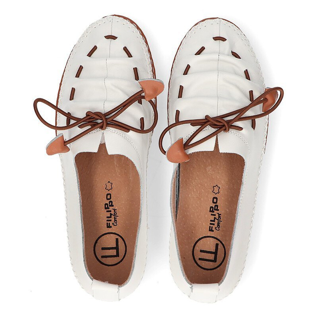 Leather shoes Filippo DP2058/21 WH white