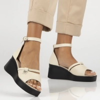 Leather sandals Filippo DS7029/25 BE beige