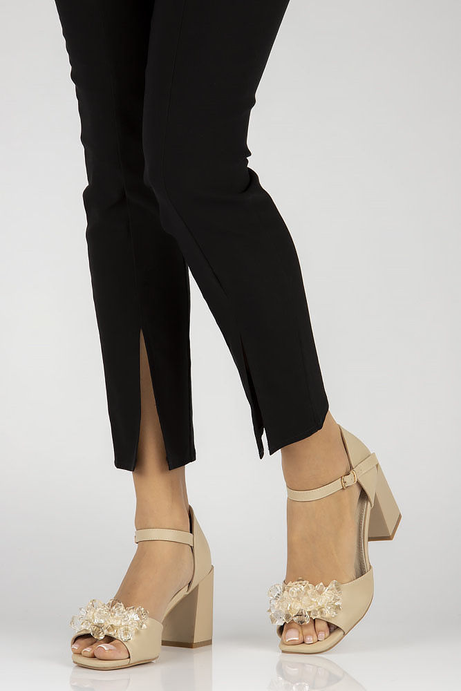 Sandały na klocku Filippo DS4633/23 BE beżowe - Filippo.pl Sandały na klocku Filippo DS4633/23 BE beżowe - Filippo.pl