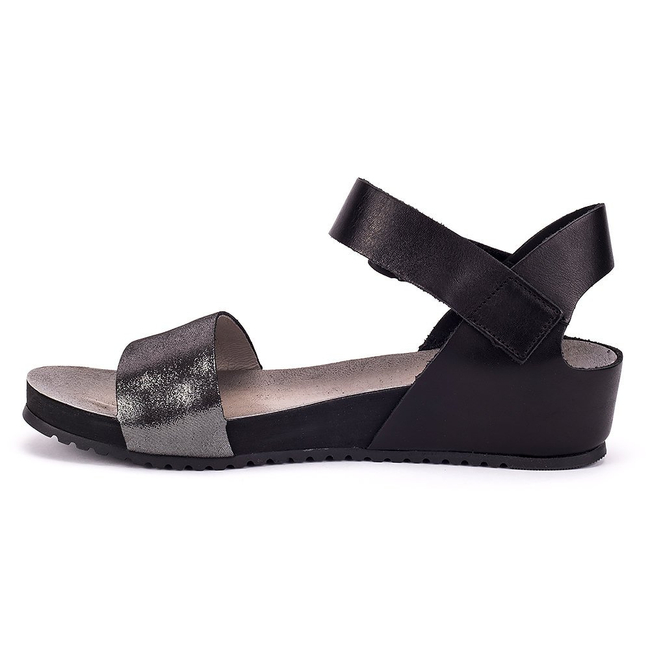 Sandals Lemar 40069 Bf. Black + Glitter Sreb/Cz